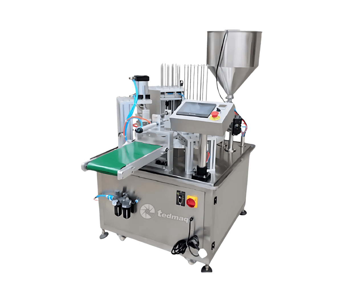 LLENADORA Y SELLADORA DE VASOS ROTATIVO REF.E-LYSDVR